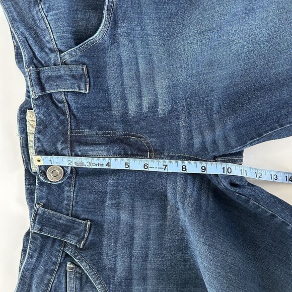 Cabelas Casuals Womens Jeans Size 12 Wide Leg Stretch 34x31 Denim Flap Pockets - Picture 6 of 10